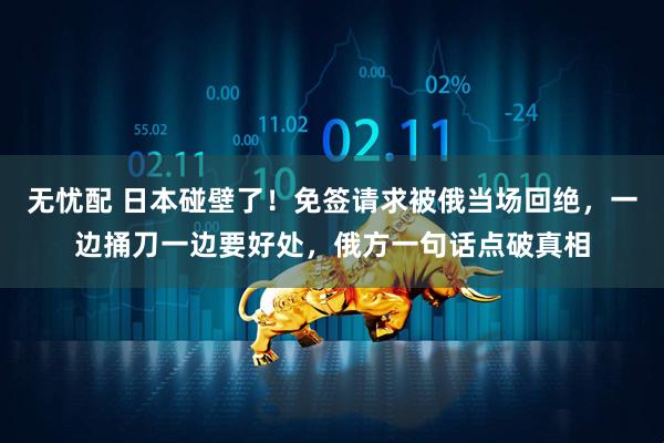 无忧配 日本碰壁了！免签请求被俄当场回绝，一边捅刀一边要好处，俄方一句话点破真相